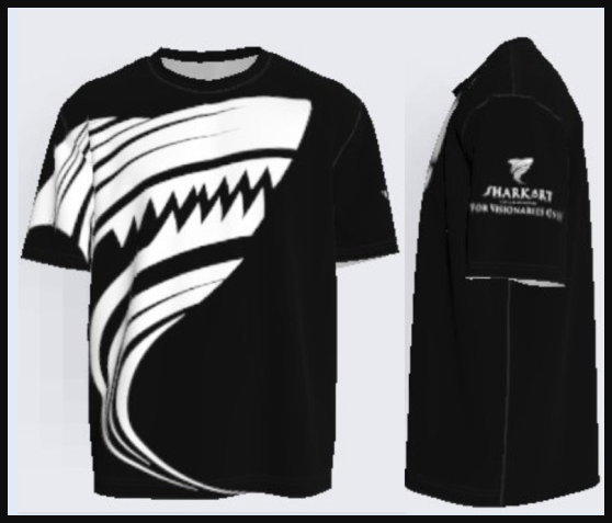 Black shark tee mockup