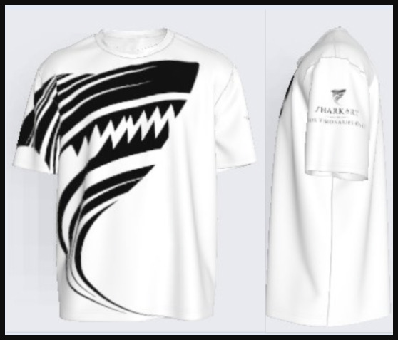 White shark tee mockup